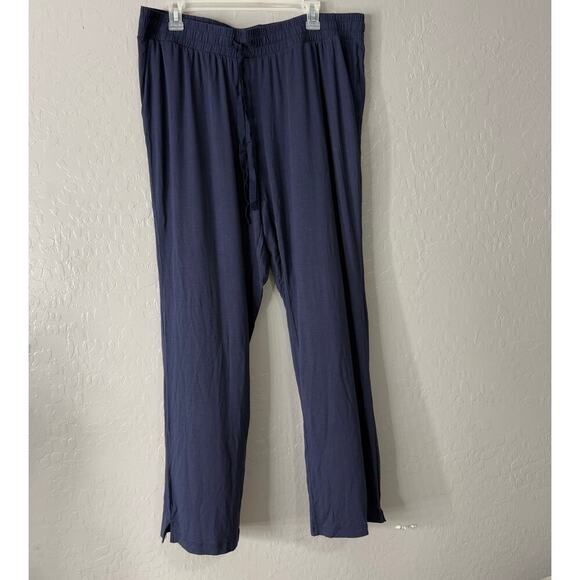 Gap Maternity Smoked Waist Pants, Navy Blue, L - Picture 1 of 6